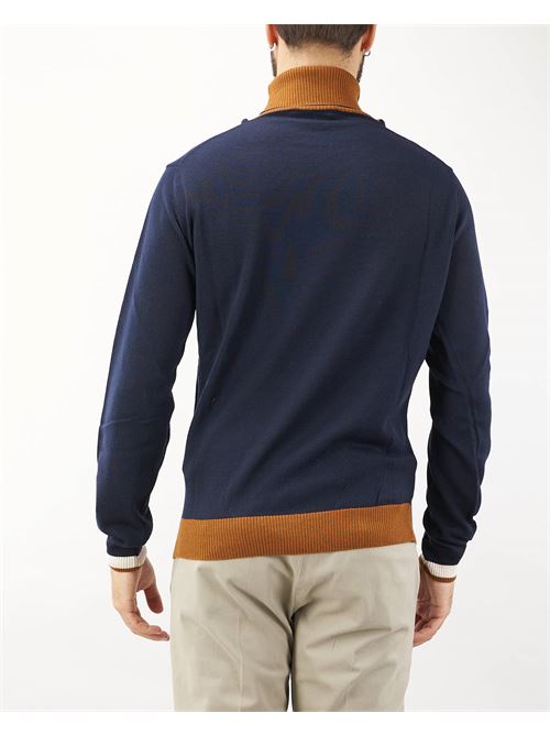 Wool turtleneck sweater with contrasting profiles Manuel Ritz MANUEL RITZ | Sweater | 3732M54124385189